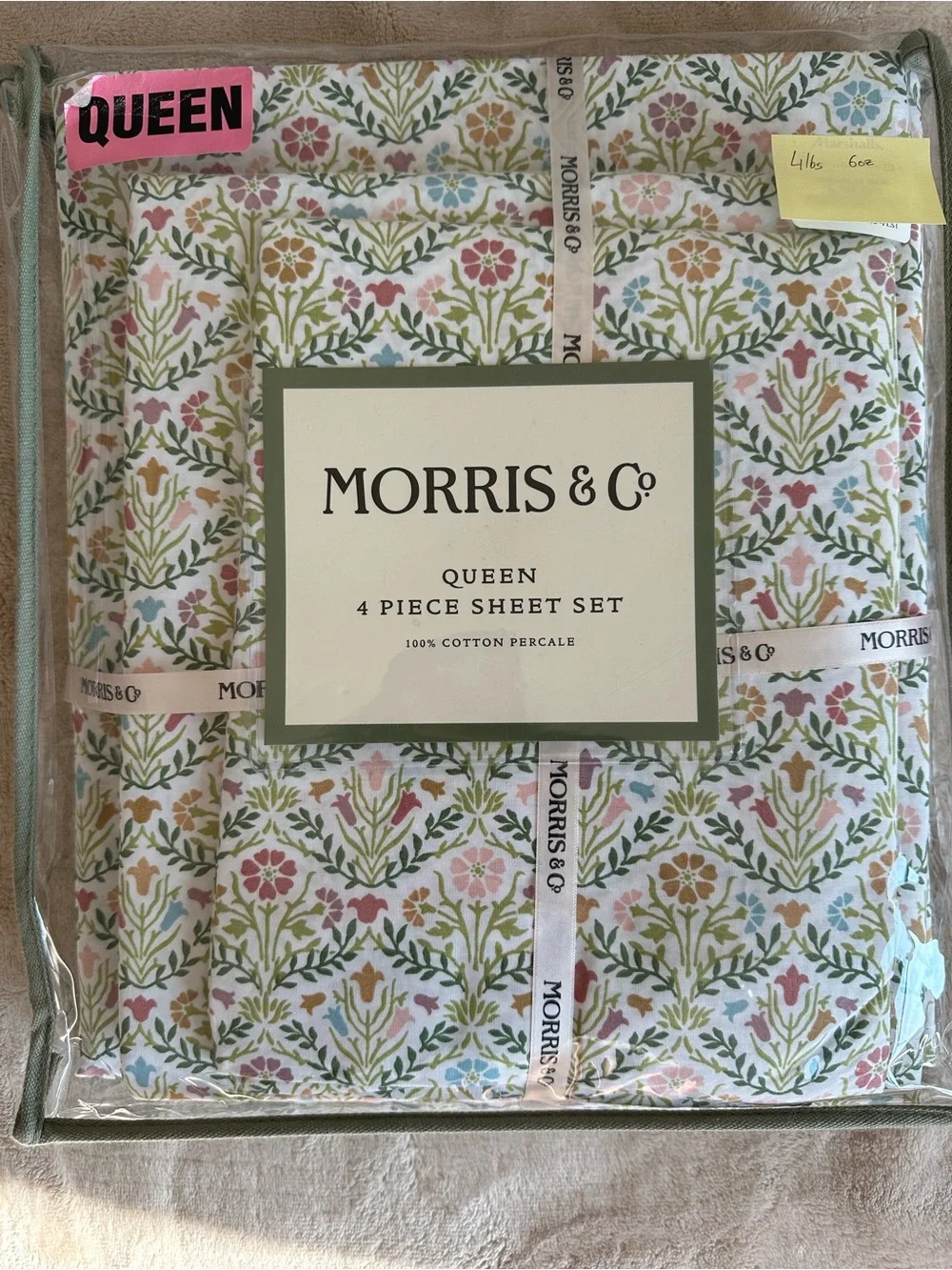 Morris & Co William Morris Queen 4-Piece Sheet Set - Floral Multicolor